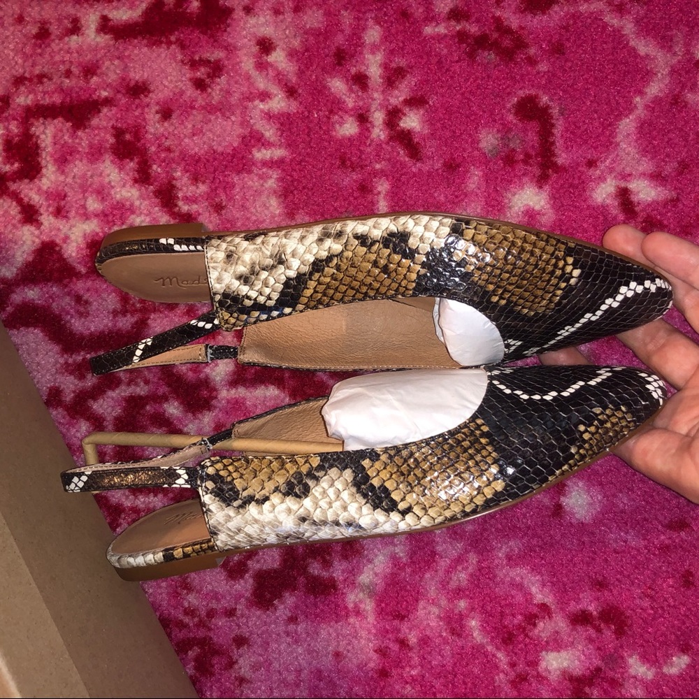 Madewell modern sling back snake print flats - Picture 4 of 8